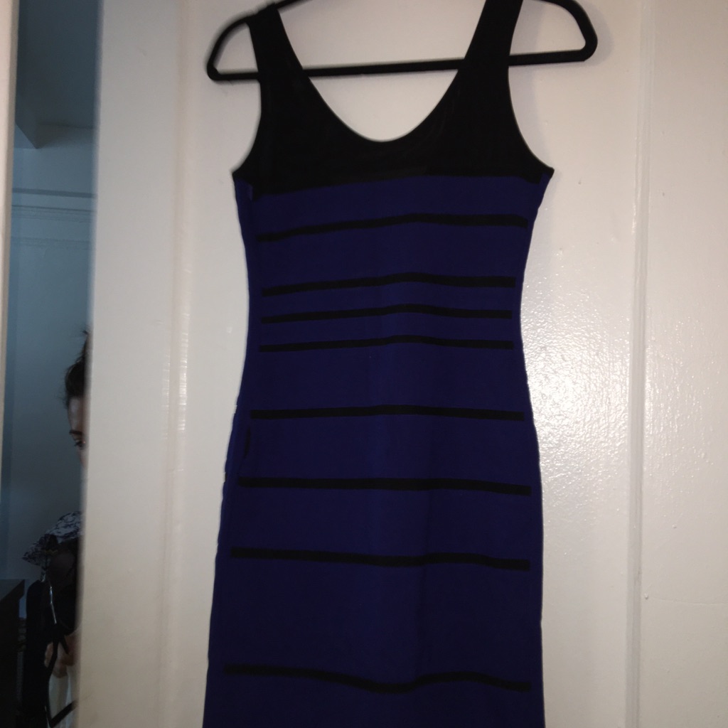 Cluny Stretch Blue Body Con Dress